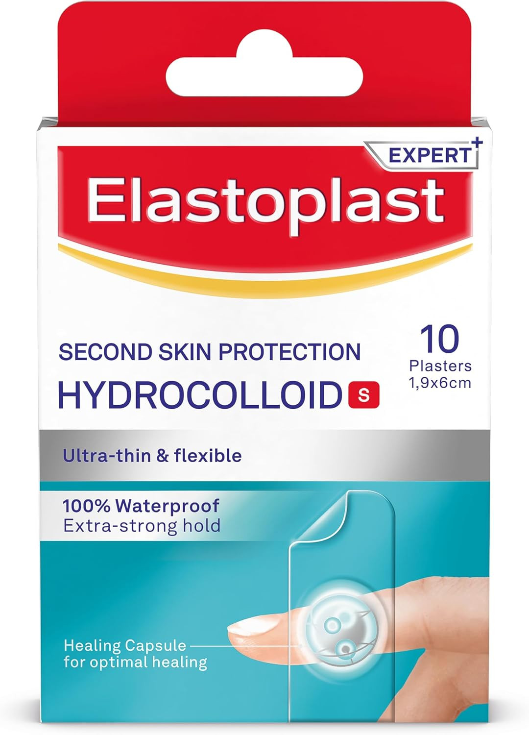 Hydrocolloid Wound Plasters Small (10 Bandages), Completely Waterproof Plasters
