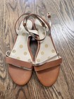 NWOB Boden  Sandals Brown Gold Leather Women’s Size 8 (38EU)