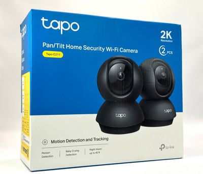 TP-Link Tapo 2K Pan/Tilt Security Camera Motion Detection 2 pack - C211P2 Sealed
