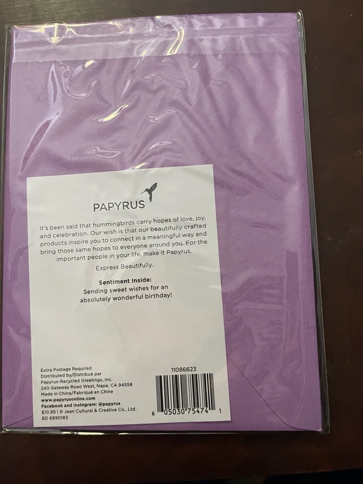 6 Sealed Papyrus Happy Birthday Cards - Image 4 of 4