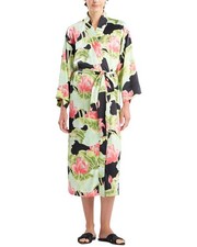 Natori Ascendant Lotus Printed Satin Robe Women's