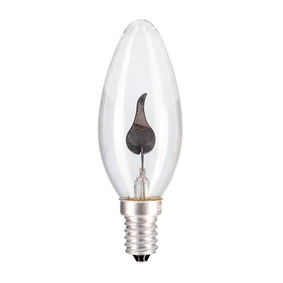 Glühbirne Flackerkerze 5W E14 klar 230V Glühlampe Flamme Feuer Effekt Deko Lampe