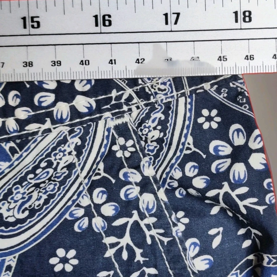 Tommy Hilfiger пейсли хлопок пижамы гостиной брюки синий белый размер 14 - Изображение 3 из 4