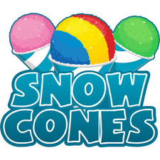 Signmission Snow Cones 36 Concession Decal Sign Cart Trailer Stand Sticker