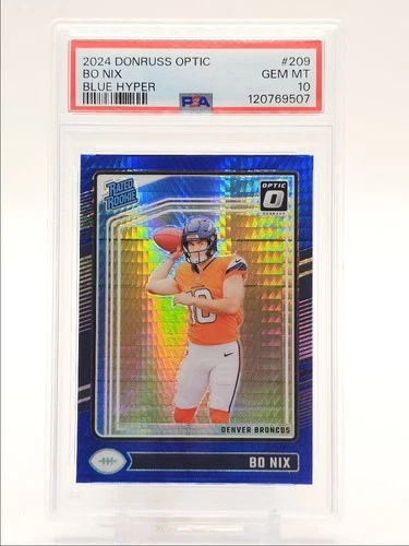 BO NIX 2024 DONRUSS OPTIC RATED ROOKIE BLUE HYPER A RC PSA 10 Q0004