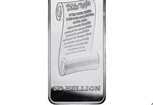1 Oz 999 Silver Bar By SD Bullion  Constitution We The People Bar Sealed