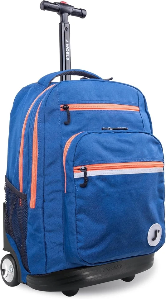 Elegante mochila con ruedas J World Sundance de 20 pulgadas - perfecta para la escuela y los viajes Foto 3 de 4