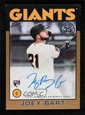 2021 Topps 1986 Baseball Series 2 Gold 50/50 Joey Bart #86B-JB Auto fc1