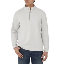 Kirkland Signature Men's S 1/2 Zip Pullover Gray Sweatshirt Scuba N0168