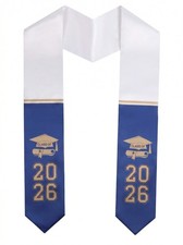 Unisex Graduation Stole for Class of 2026 - High School University Sash