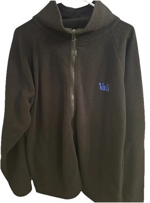 VAIL WFS Element Gear Men's  Zip Up Fleece Jacket Black Size Large Side Pockets