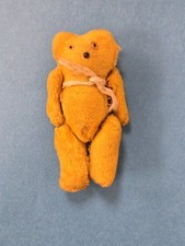 Vintage 3" Miniature Jointed Bear 1960s Japan Well Loved Glass Eyes