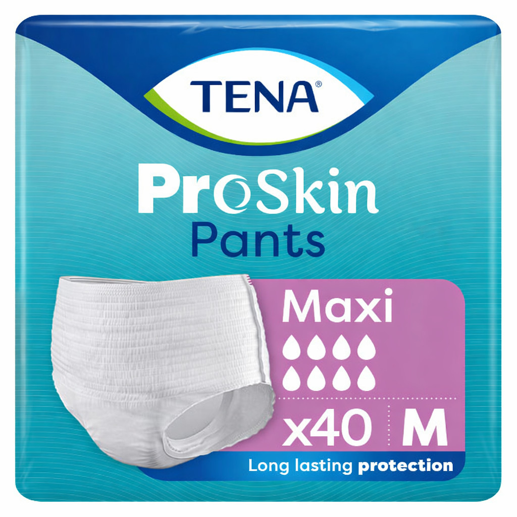 40 x TENA Proskin Pants Maxi Medium Adult Incontinence Pants | 4 Packs of 10