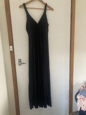 Jeanswest Black Maxi Dress Size S Plus Size V Neck  Sleeveless Long