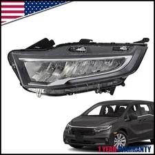 Fit For Honda Odyssey 2021-2024 LED Headlights Headlamps Chrome Left Driver Side