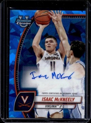 Isaac McKneely Virginia Basketball Topps Sapphire autograph card Louisville Auto