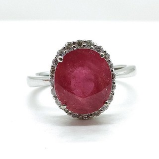 Anello gioiello oro bianco 6 101 ct rossi 2339698