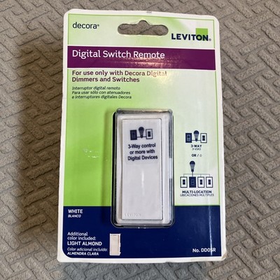 Leviton Decora Digital In-Wall Switch Remote White & Light Almond New 