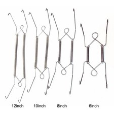 Adjustable Spring Wire Rack for Plate Display Silver Wall Mounted Holder