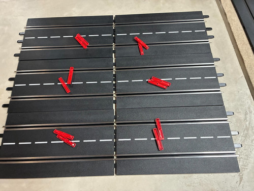 Carrera 20509 Standard Straight 13.58" slot car track qty 6 (FREE SHIPPING)
