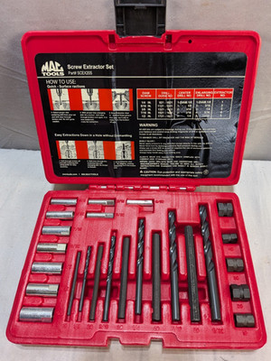NEW Mac Tools 20 pc Screw Extractor Set SCEX20S
