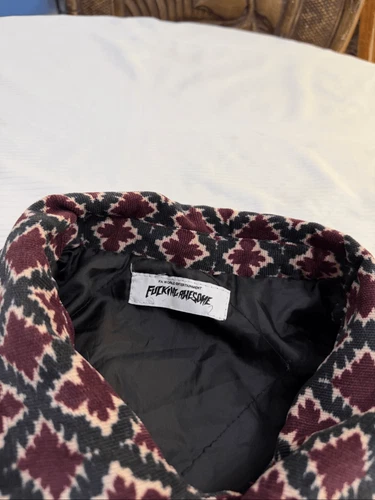 F*cking Awesome Embroidered Eyes Coaches Jacket Size XL See Measurements image 3