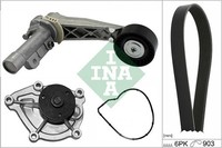 Wasserpumpe + Keilrippenriemensatz Schaeffler INA 529 0504 30 FüR Peugeot 308 1