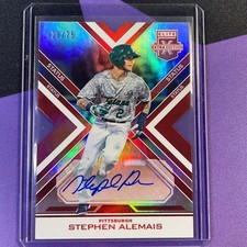 2016 Elite Extra Edition: Stephen Alemais #113 Status Red Die-AU /75 Pittsburgh