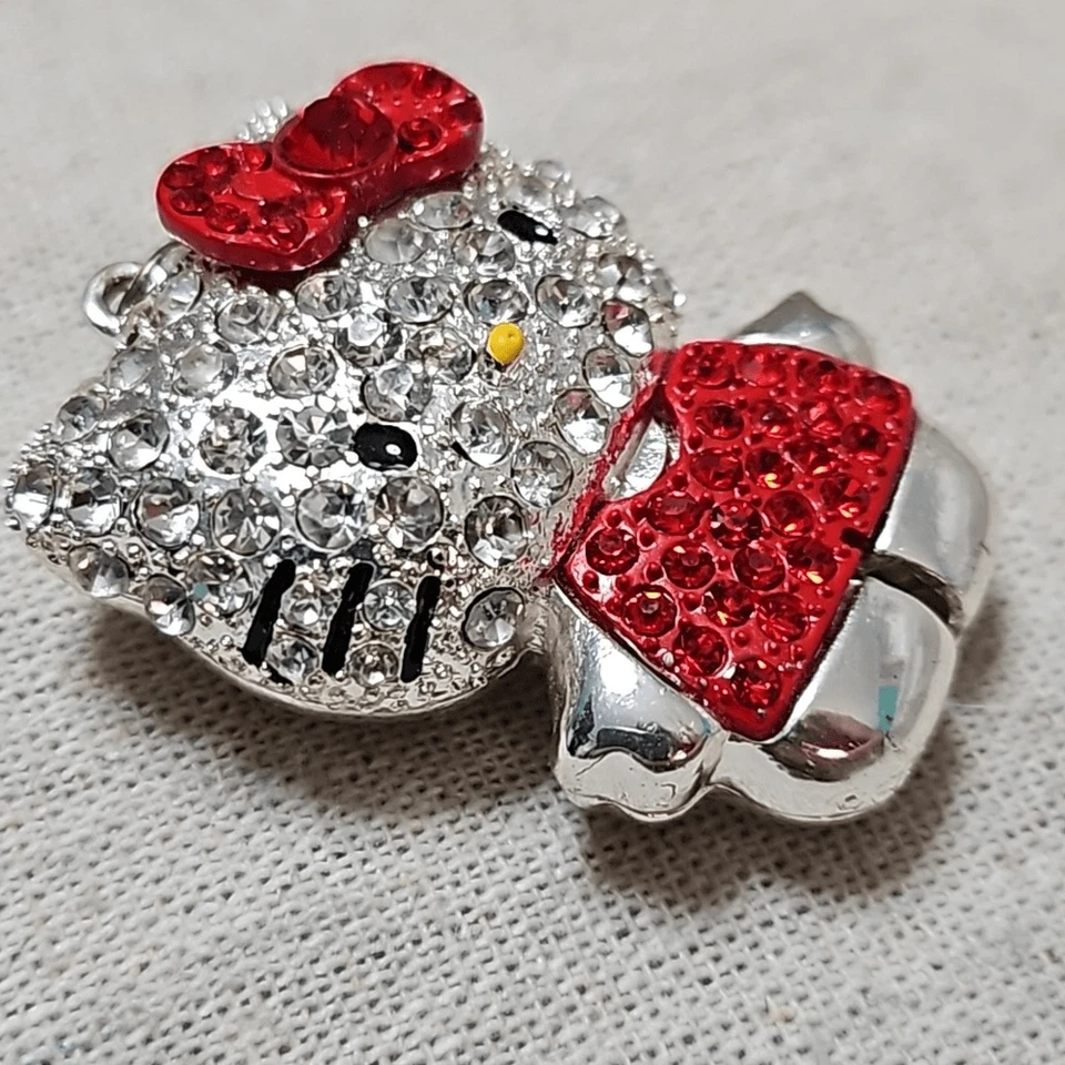 Colgante Sanrio Hello Kitty Cristal Rojo Hinchado RARO Foto 2 de 4