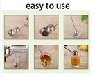 Long Handle Tea Ball Infuser Stainless Steel Reusable Strainer Loose Leaf Tea