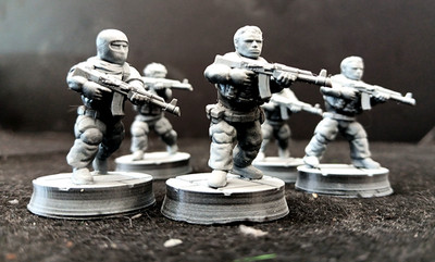 28mm Insurgent Militia AK Squad x5 Zenithal Primed - Spectre Operations Ready!