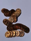 1954-S Lincoln Wheat Penny Roll BU Brilliant Uncirculated Red 50 Coin Roll