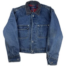 Vintage Ralph Lauren M Denim Aztec/Tribal Chamois Lined Western Jacket