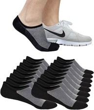 Faustine No Show Socks Ankle Low Cut for Small-Medium, 8 Pairs Black 
