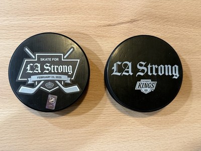 LA Kings LA STRONG Celebrity Hockey Game Puck Benefiting Wildfire Relief Feb 25