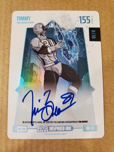 2024 Bo Jackson Battle Arena Alpha Timmy Tim Brown Ice Battlefoil Auto #8/50