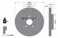 2X Pagid Bremsscheibe 55573NC FüR Honda Civic IX FK Tourer Vtec FC1 FK7 Dtec FC8