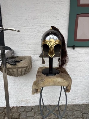 Griechischer Korinthischer Sparta Thrakischer Helm mit Helmbusch - Bild 1 von 4
