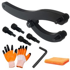 Heavy Spanner Wrench, Adjustable Gland Nut Wrench, Equipped with 1/4", 5/16",...
