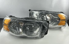 DNA Motoring HL-OH-DR02-CH-AM Headlight Assembly Set Dodge Ram 2002-2005 Chrome thumbnail 2
