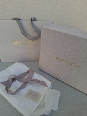   Authentic Jimmy Choo White/Light Pink Box 32x28x11 cm + Original Papiertüte