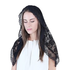 Lace Mantilla Catholic Veil Church Veil Chapel Veil Head Covering Cathedral