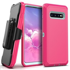 For Samsung Galaxy S10 S10e S10 Plus Rugged Case Phone Cover Belt Clip Holster