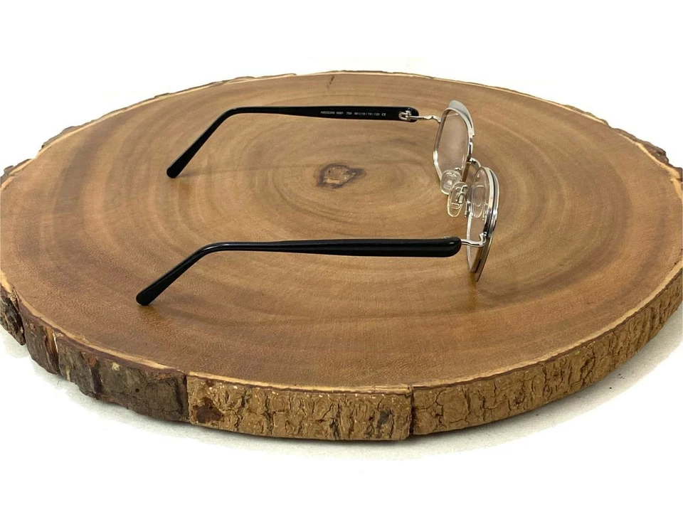 Monturas de gafas Missoni 0061 789 gris plata negro borde completo 49 18 130 mm Italia Foto 3 de 4