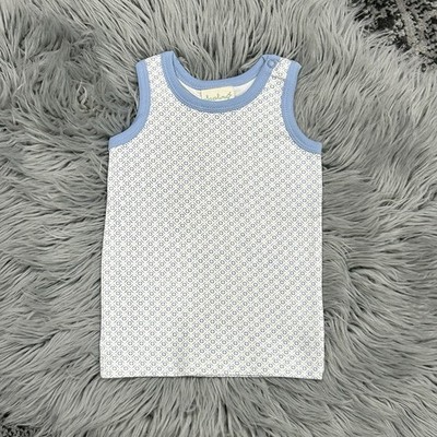 Sapling Boys 100% Organic Cotton Blue Tank Size 3-6 Months NEW