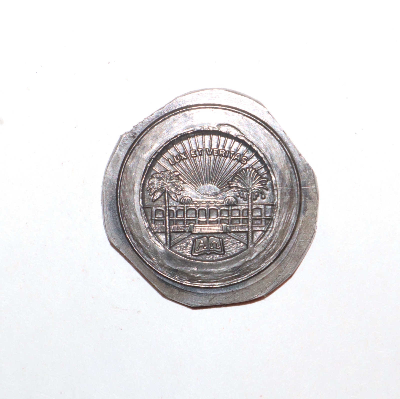 YALE "LUX ET VERITAS" Antique Vintage Hub Impression Die Jewelry Tool Steel (Z)