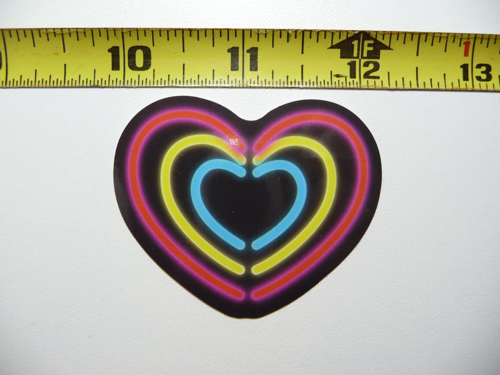 Colorful Neon Heart Sticker for Laptop Cute Fun Decor
