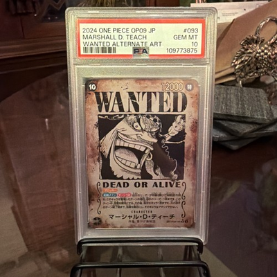 #ad #ad Marshall D. Teach Wanted Poster One Piece Card Game PSA 10 $350.00