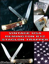Camillus SFO Knife Remington R12 Trapper 4-1/8