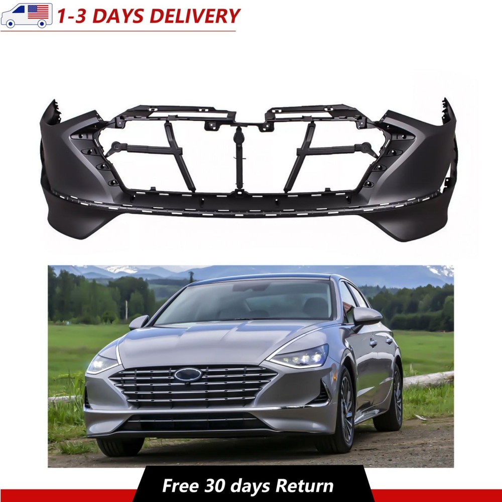 Primed Front Bumper Cover Fascia For 2020-2023 Hyundai Sonata SE Preferred